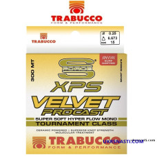 Леска монофильная Trabucco S-Force XPS Velvet Pro Cast диаметр 0,25мм размотка 300м жёлтая